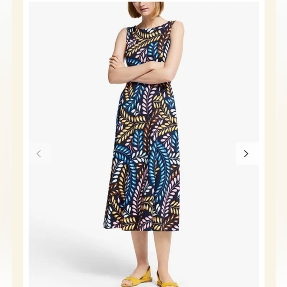 Boden Mary Sleeveless Print Midi Dress